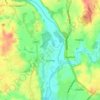 Grimley topographic map, elevation, terrain