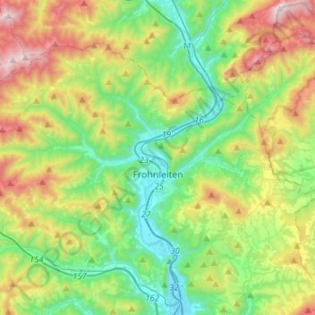 Frohnleiten topographic map, elevation, terrain