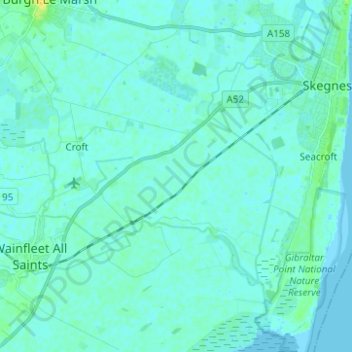 Croft topographic map, elevation, terrain