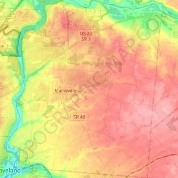 Hamilton Township topographic map, elevation, terrain