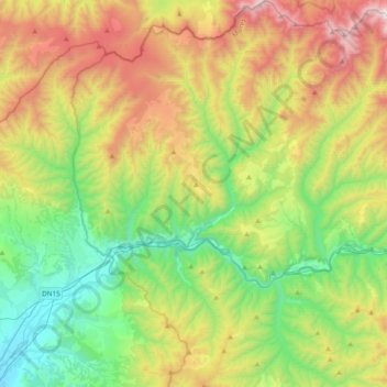 Răstolița topographic map, elevation, terrain