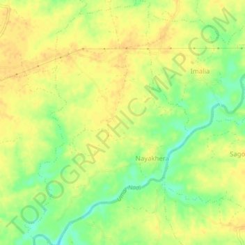 Nayakhera topographic map, elevation, terrain