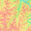 Chartiers Creek topographic map, elevation, terrain