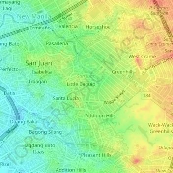 2nd District topographic map, elevation, terrain