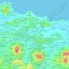 Sungai Bengawan Solo topographic map, elevation, terrain