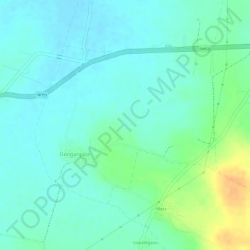 Dongargaon topographic map, elevation, terrain