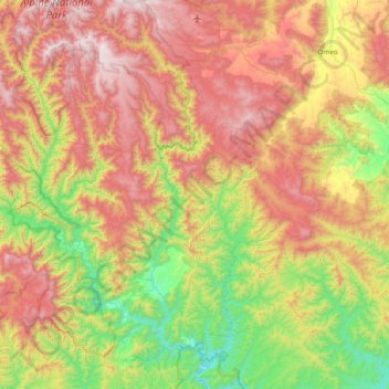 Dargo topographic map, elevation, terrain