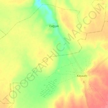 Cağşak Köyü topographic map, elevation, terrain