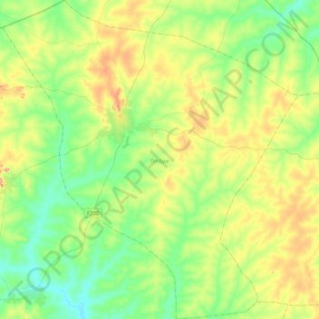 Orelope topographic map, elevation, terrain