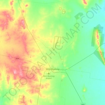 West Wyalong topographic map, elevation, terrain