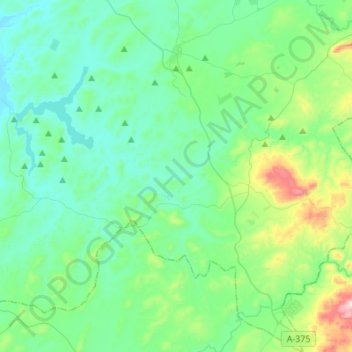 El Coronil topographic map, elevation, terrain