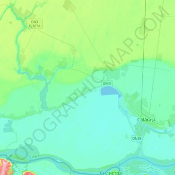 Grădiștea topographic map, elevation, terrain