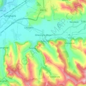 Gheorghe Doja topographic map, elevation, terrain