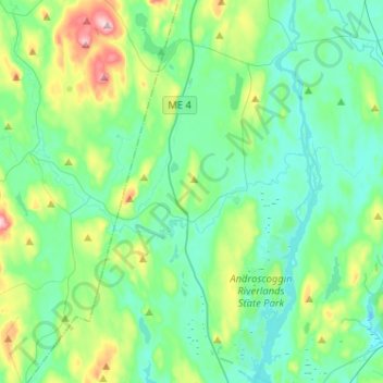 Turner topographic map, elevation, terrain