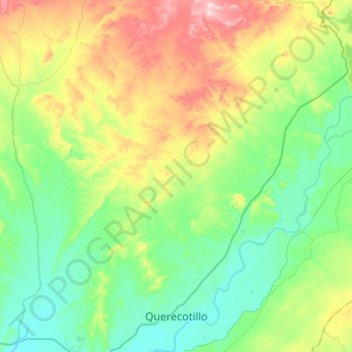 Querecotillo topographic map, elevation, terrain