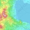 Beppu topographic map, elevation, terrain
