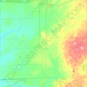 Town of Ogema topographic map, elevation, terrain