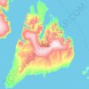 Isla Bolchevique topographic map, elevation, terrain