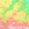 Dashkasan District topographic map, elevation, terrain