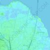 Kenjeran topographic map, elevation, terrain