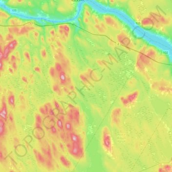 Dumfries Parish topographic map, elevation, terrain