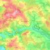 Borovany topographic map, elevation, terrain