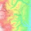 Líbano topographic map, elevation, terrain