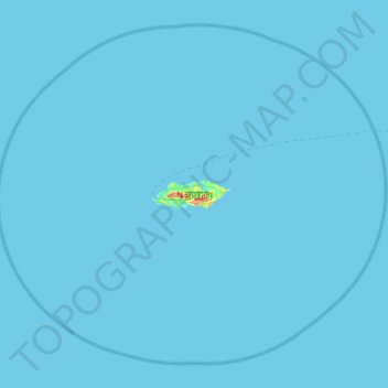 Yonaguni topographic map, elevation, terrain