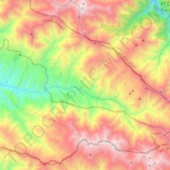 الموت پائین topographic map, elevation, terrain