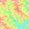 Saudades topographic map, elevation, terrain