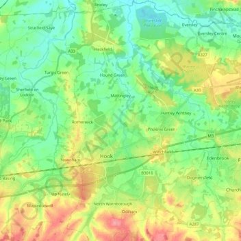 River Whitewater topographic map, elevation, terrain