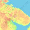 Murmansk Oblast topographic map, elevation, terrain