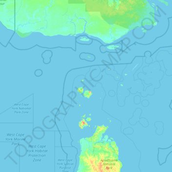 Torres Shire topographic map, elevation, terrain