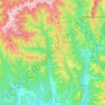 Lerești topographic map, elevation, terrain