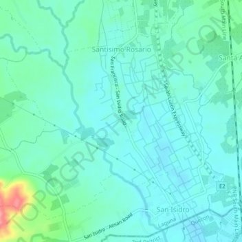 Santisimo Rosario topographic map, elevation, terrain