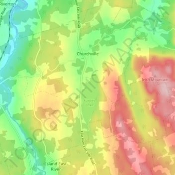 Churchville topographic map, elevation, terrain