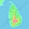 Sri Lanka topographic map, elevation, terrain
