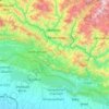 Sindhuli topographic map, elevation, terrain