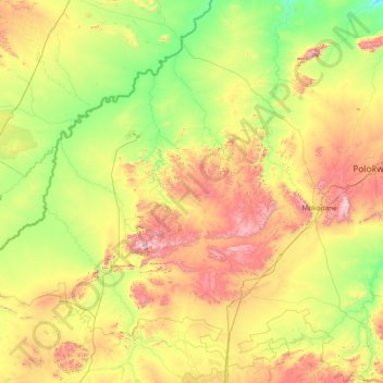 Waterberg District Municipality topographic map, elevation, terrain