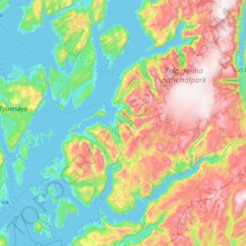 Kvinnherad topographic map, elevation, terrain