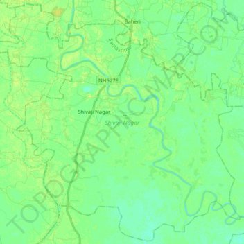 Shivaji Nagar topographic map, elevation, terrain