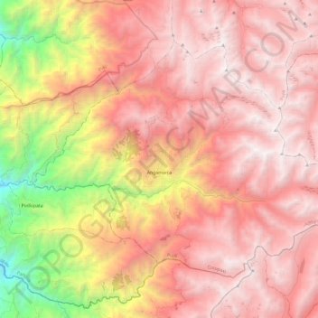 Angamarca topographic map, elevation, terrain