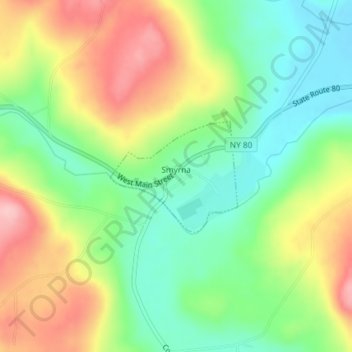 Village Of Smyrna Topographic Map, Elevation, Terrain