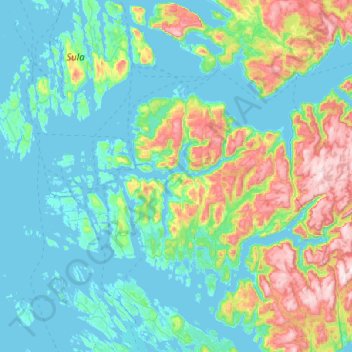 Gulen topographic map, elevation, terrain