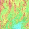 Lampang Province topographic map, elevation, terrain