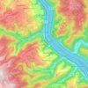 Bacharach topographic map, elevation, terrain