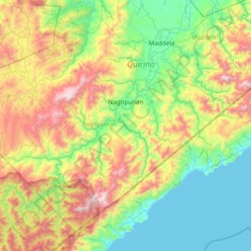 Nagtipunan topographic map, elevation, terrain