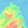 Nord-Est Sardegna topographic map, elevation, terrain
