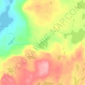 Rocky Pond Down The Line topographic map, elevation, terrain