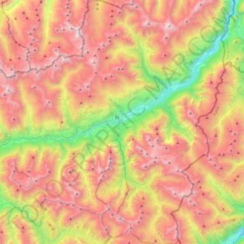 Scuol topographic map, elevation, terrain